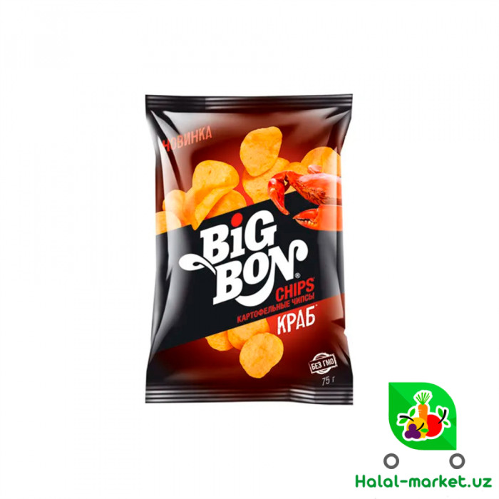 Чипсы BIG BON с крабом 75г