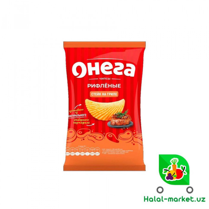 Чипсы ОНЕГА Рифлёные со вкусом Стейка 75г