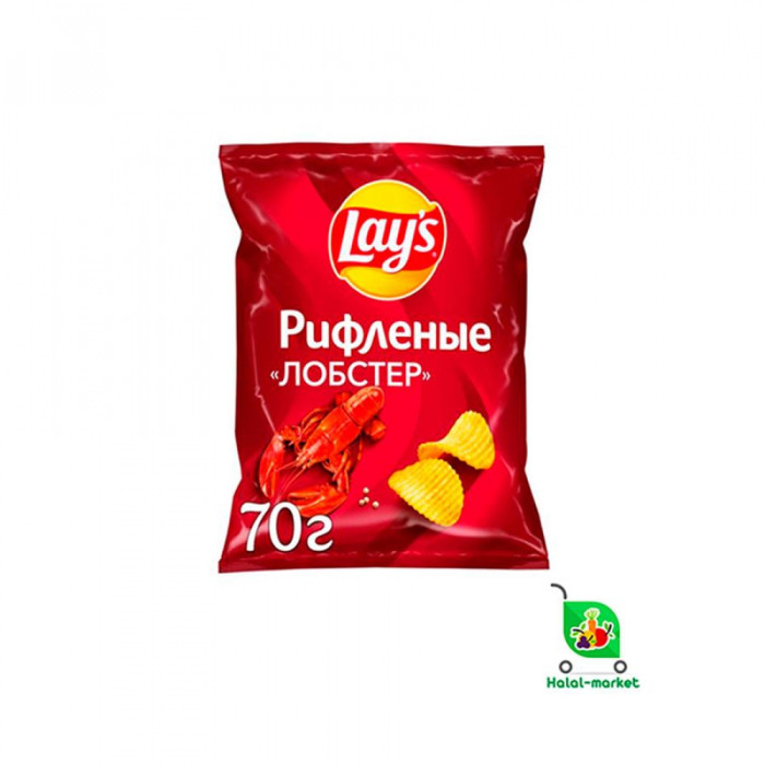Чипсы  Рифлёные Лобстер 70гр