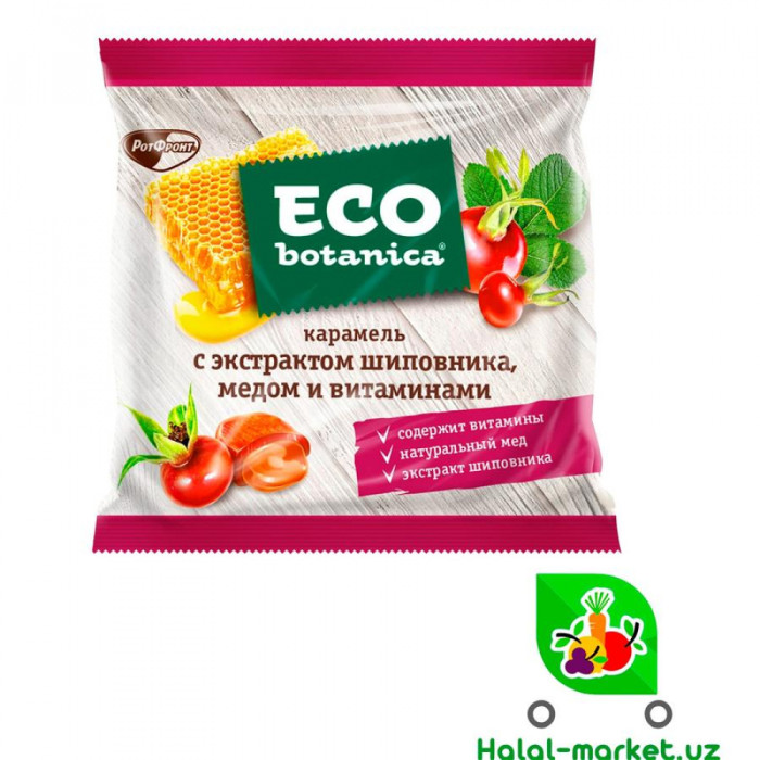 Карамель Eco-botanica с экст.шиповник/мед/витамины 150гр
