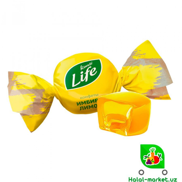 Карамель KONTI LIFE Имбирь,Лимон (вес)