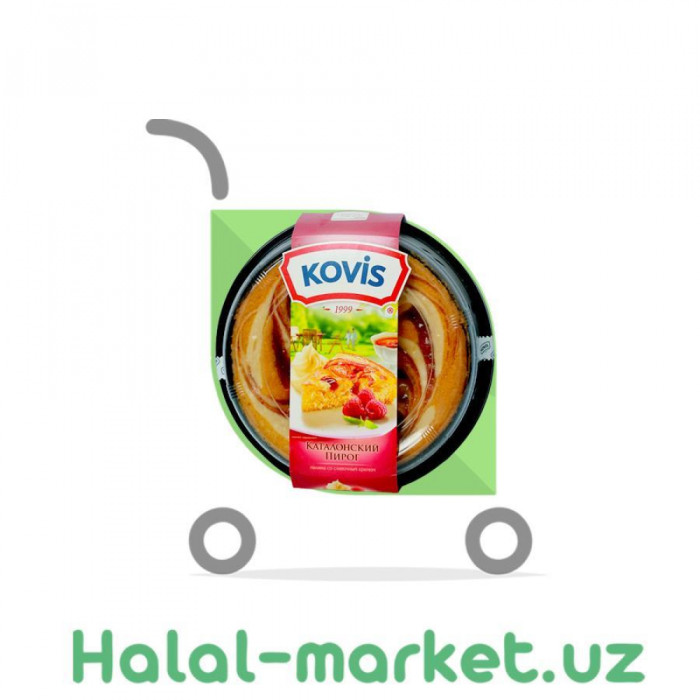 Пирог Каталонский KOVIS Малина со Сливочным Кремом 400гр