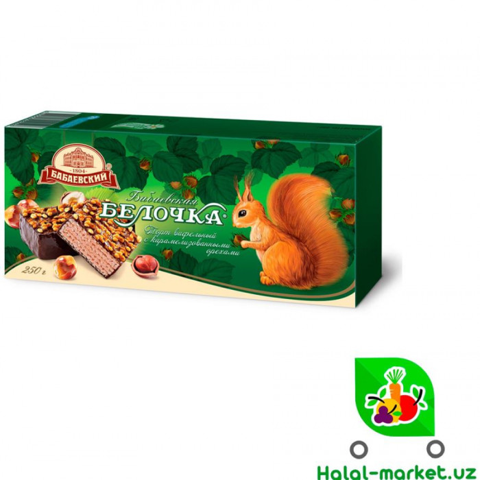 Торт БЕЛОЧКА с Карамел,Орехами 250гр
