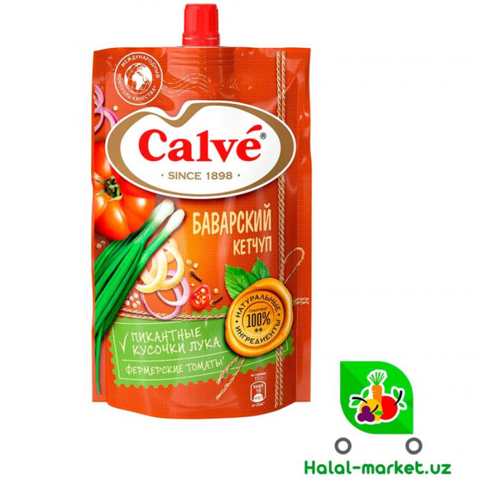 Кетчуп CALVE Пикантные кусочки Лука 350гр