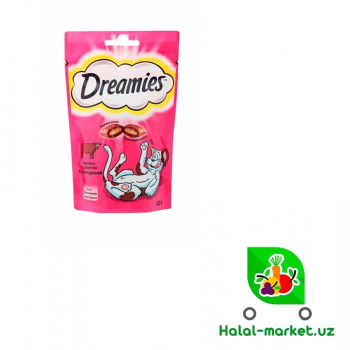 Dreamies mushaklar uchun go'shtli ozuqa 60gr