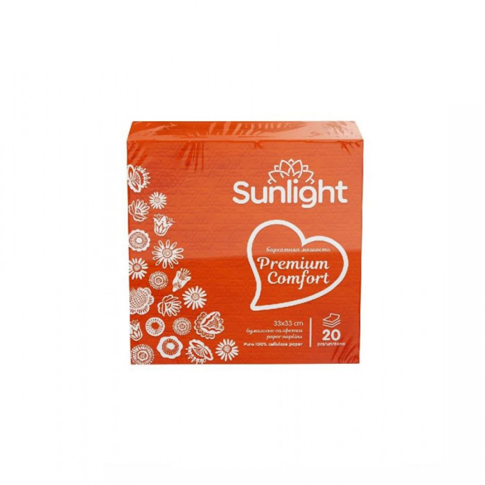 Сухие салфетки SUNLIGHT 33*33см 20шт