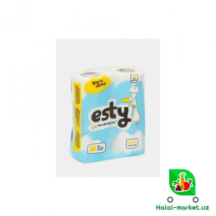 Бумажное Полотенце ESTY двухслойная 2рулона