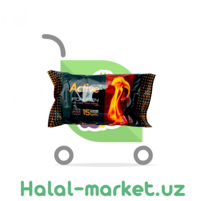 Влажные Салфетки Active Men Flame Energy 15шт