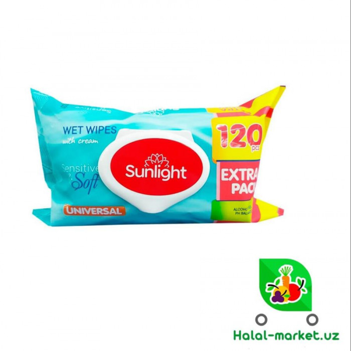 Namli salfetkalar SUNLIGHT 120 dona