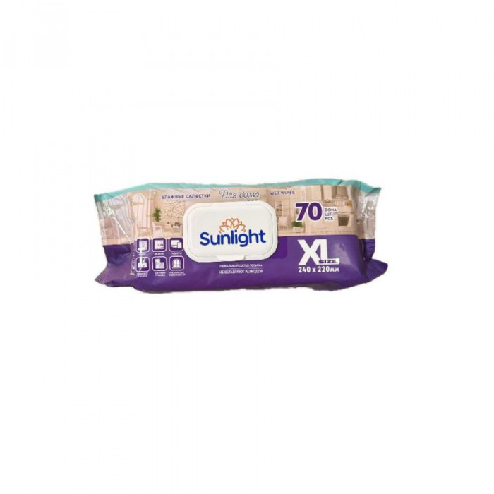 Влажные салфетки SUNLIGHT XL 70шт