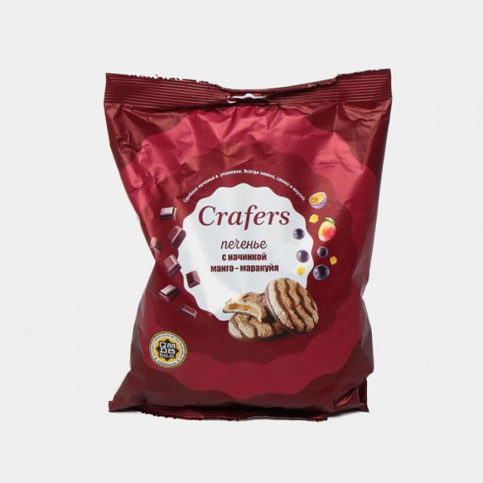 5659 Печенье CRAFERS PEANUT COOKIES BROWNIE глаз.(вес)