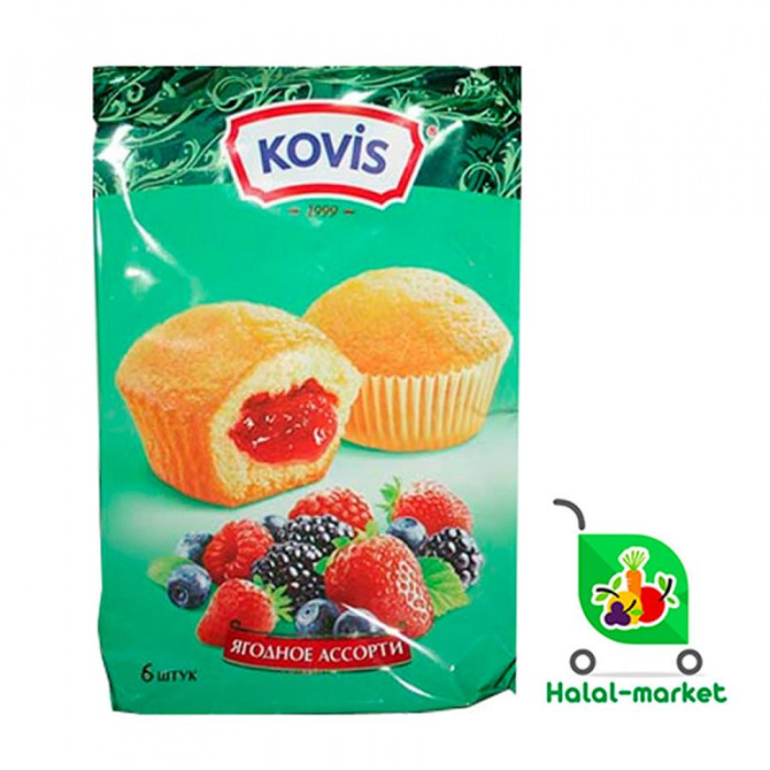 Мини Маффины KOVIS Ягодное Ассорти 200гр