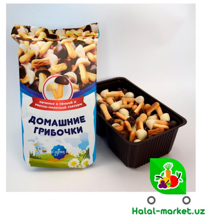Печеньки Грибочки Светло-Молочной глазури 300гр