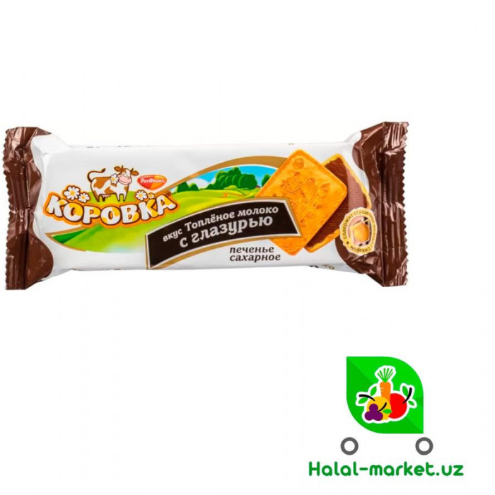 Печенье Коровка со вкусом топленое молоко с глазурью 115г