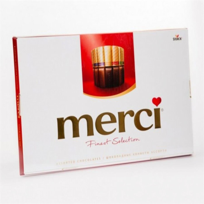 Шоколад MERCI 8-видов с начинкой и без 675гр