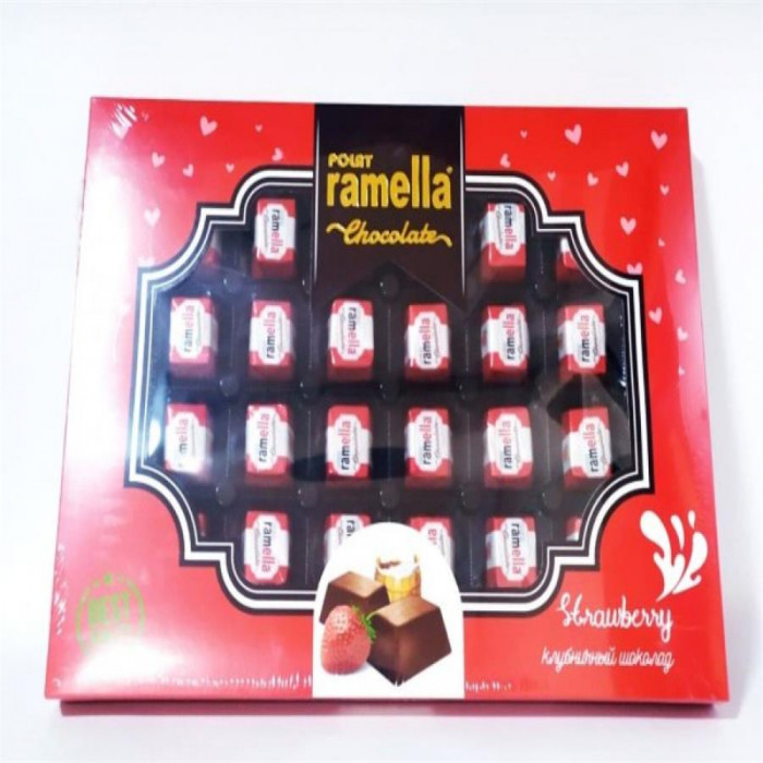 Конфеты RAMELLA Ассорти Клубничный (сундучок)310гр
