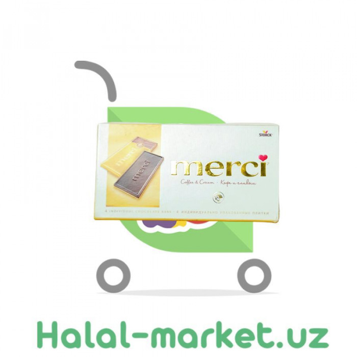 Шоколад MERCI с Кофе и с Белым Шоколадом 100гр
