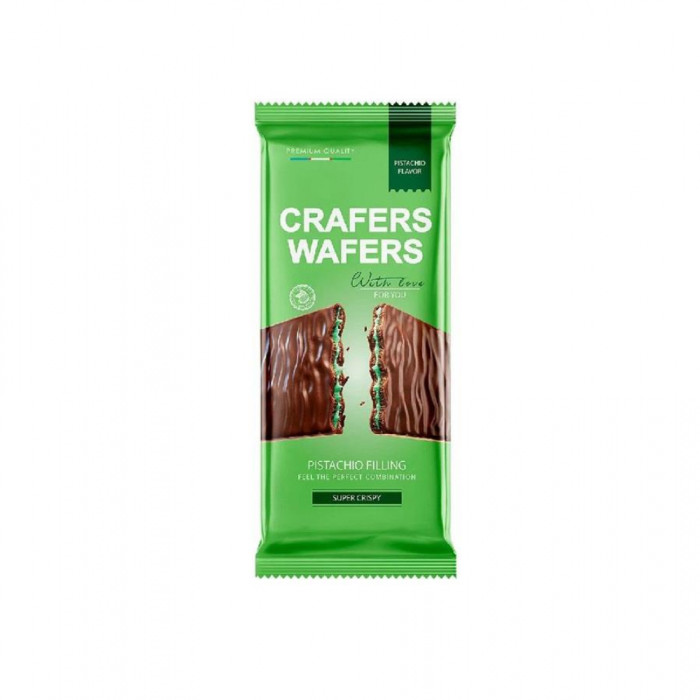 Шоколад CRAFERS WAFERS PISTACHIO FILLING 50гр