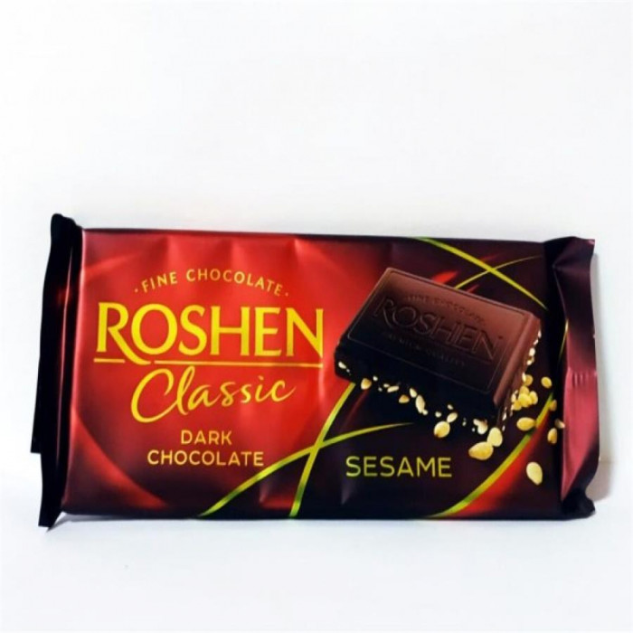 Шоколадная плитка ROSHEN Classic sesame 90гр