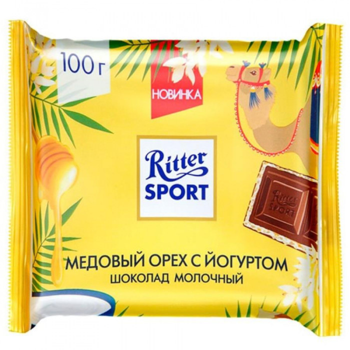 Шоколад RITTER SPORT медовый орех с йогуртом 100гр