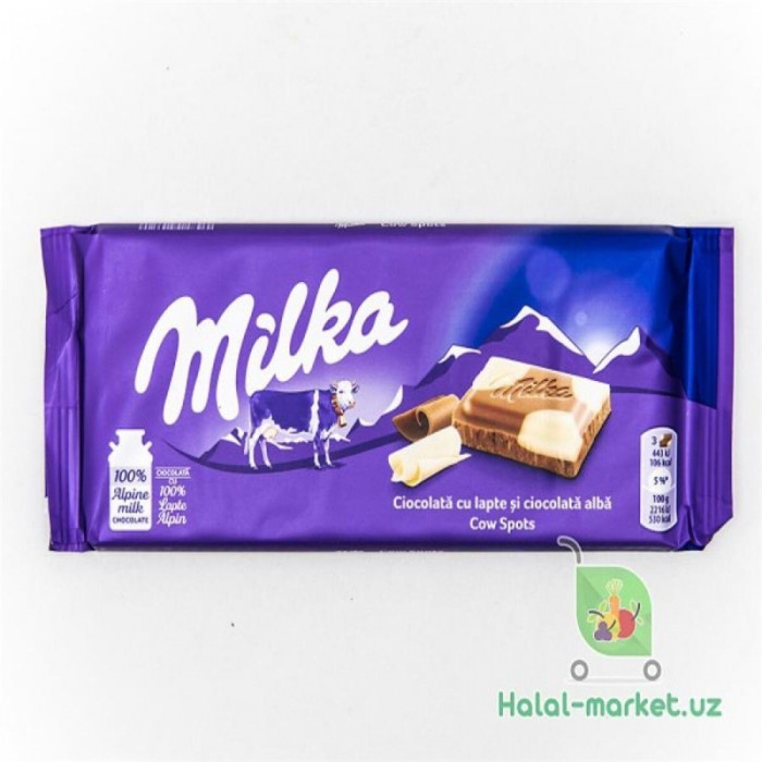 Шоколадная плитка MILKA 2в1 100гр