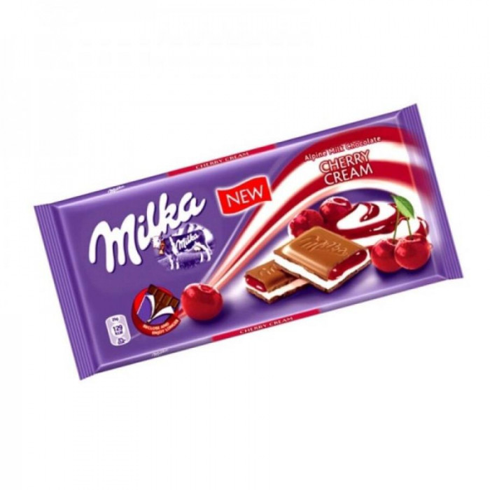 Шоколадная плитка MILKA Вишня 100гр