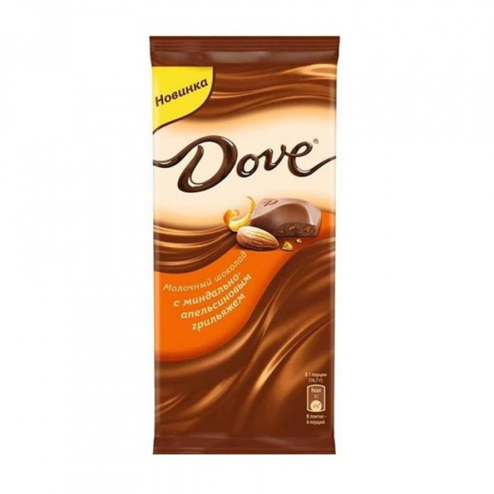 Шоколадная плитка DOVE Миндаль/апельсин 90гр