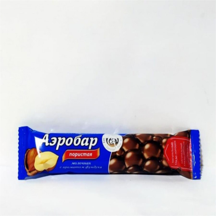 Батончик АЭРОБАР Молочный с фундуком 28гр