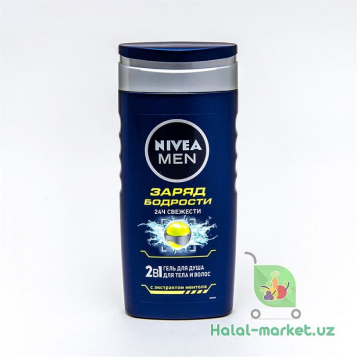 Гель для душа NIVEA 2в1 Заряд бодрости 250мл