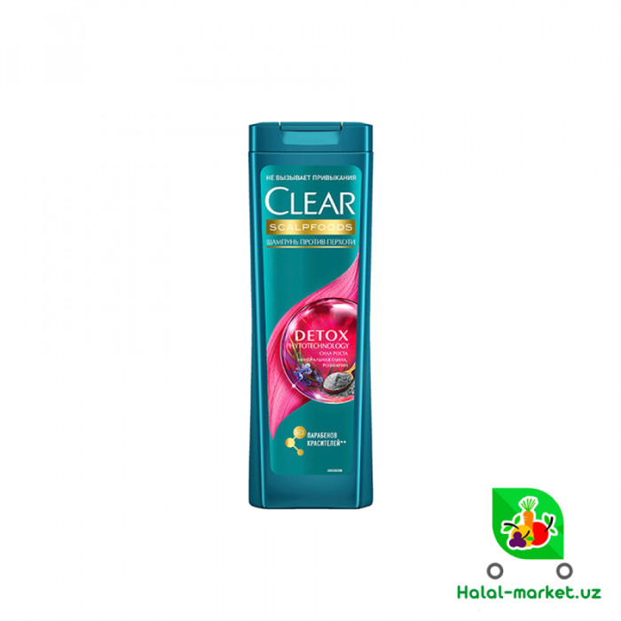 Шампунь CLEAR SCALPFOODS DETOX Сила Роста 400мл