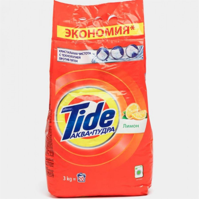 Порошок TIDE автомат Аква пудра Лимон 3кг