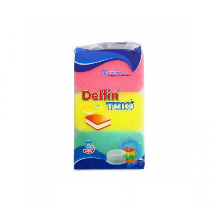 Губки кухонная DELFIN TRIO 3шт