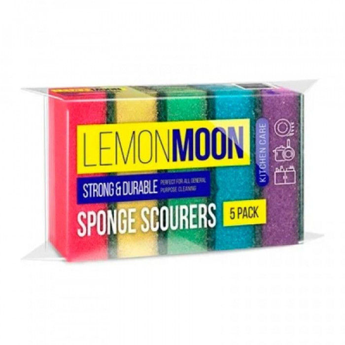 Губка для Посуды lemon moon 5 шт