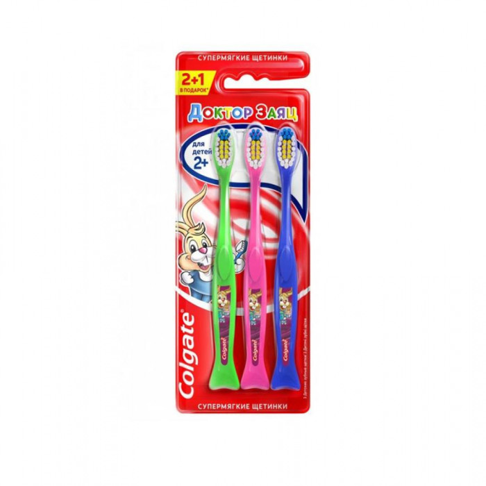 COLGATE Tish cho'tkasi Doktor Zayac 2+1 dona