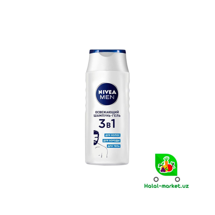 Шампунь NIVEA MEN 3в1 Энергия Сила 250мл