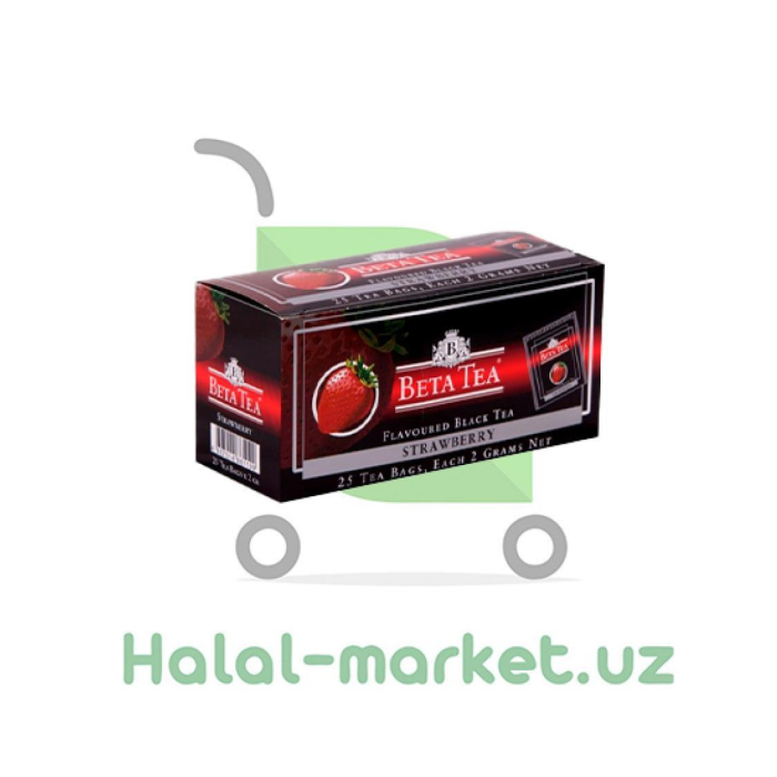 BETA TEA Qora choy Qulupnay 25+5pak