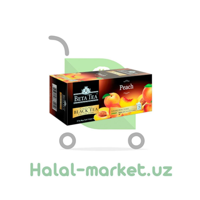 Чай черный BETA TEA Персик 25+5пак