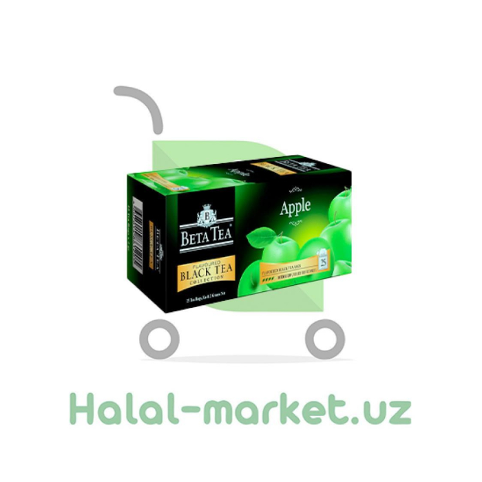 BETA TEA Qora choy Olma 25pak