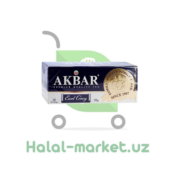 Qora choy AKBAR Earl Grey 25pak