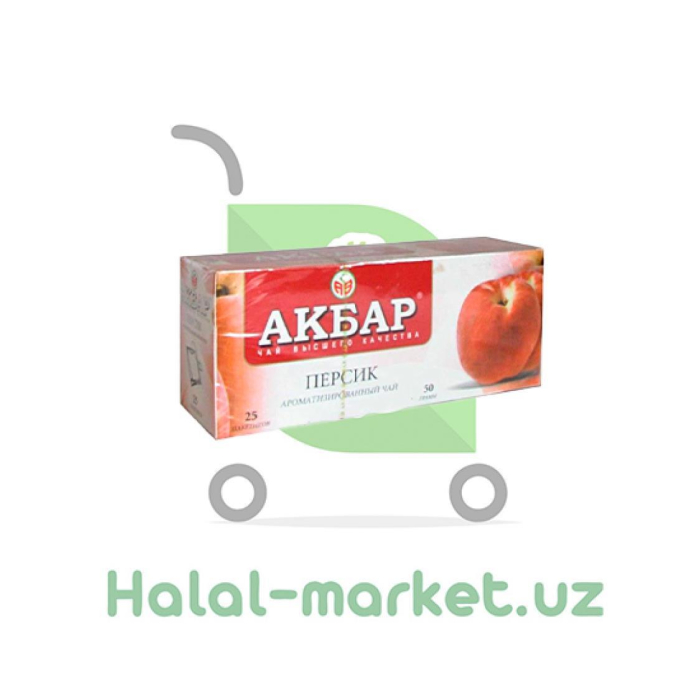 Чай черный AKBAR Персик 25пак