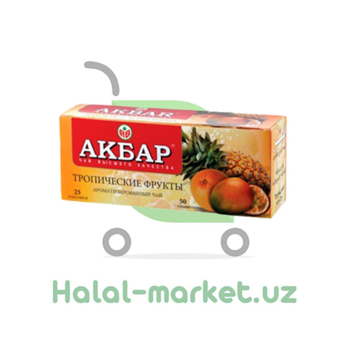 Чай черный AKBAR Тропические фрукты 20пак (enveloped)