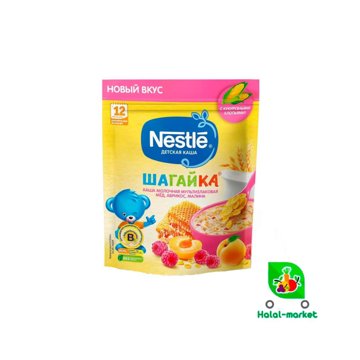 Каша NESTLE ШАГАЙКА Мзл Мёд,Абрикос,Малина 190гр М/у