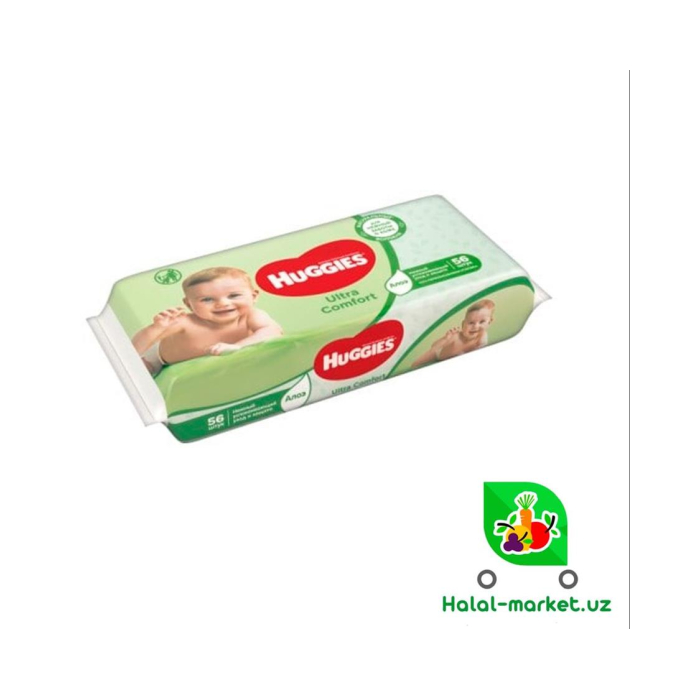 HUGGIES UC Aloe 56 dona namlik salfetkalar