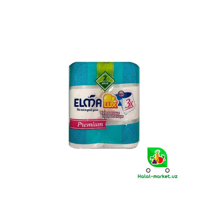 Бумажное полотенца ELMA Premium 3хслойная 2рулон