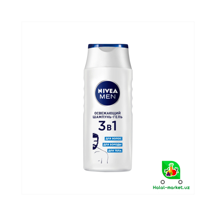 NIVEA MEN 3в1 Yangilovchi Shampun-Gel 250ml