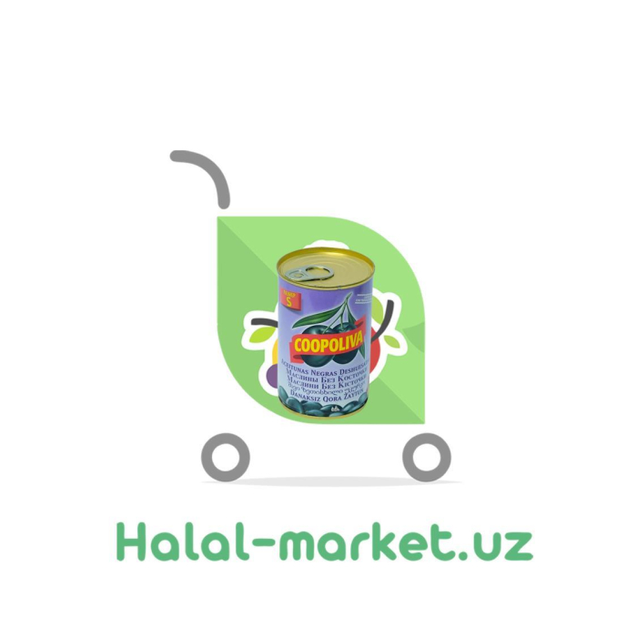 Qora zaytunlar COOPOLIVA to'qsiz 370ml