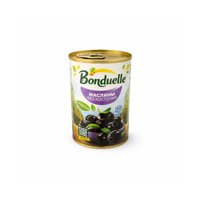 BONDUELLE qora zaytunlar, to'plangan 300g