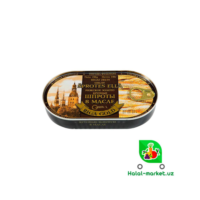 Katta shproty RIGA GOLD 190gr (kalit) yog'da