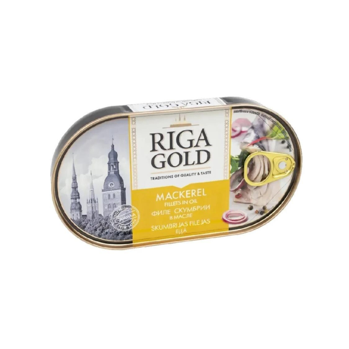 RIGA GOLD 190gr (kalit) yog'li skumbriya file