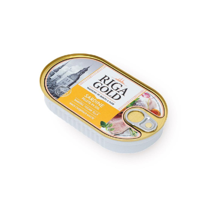 RIGA GOLD 190gr (kalit) yog'li sardina fileti